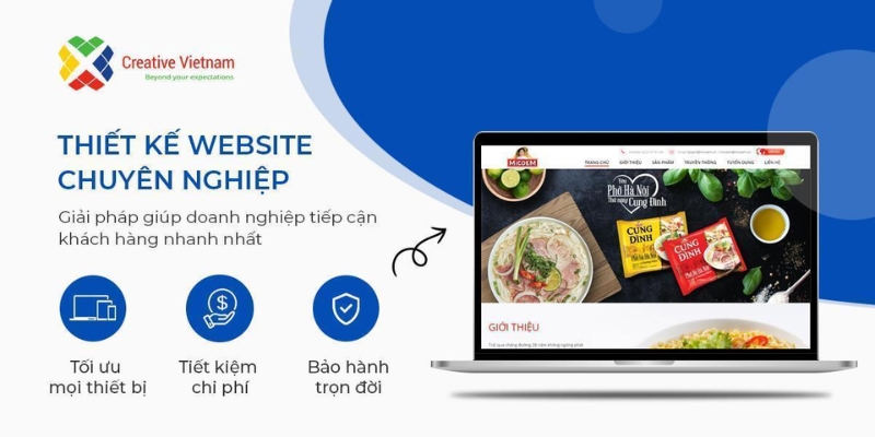 Creative Việt Nam - Công ty thiết kế website nổi bật