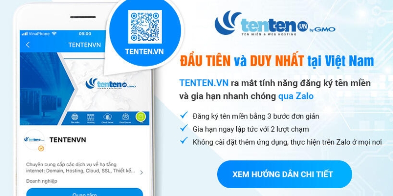 Tenten.vn - Công ty cung cấp tên miền giàu kinh nghiệm