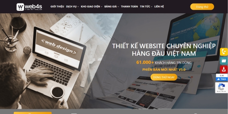 WEB4S - Đơn vị thiết kế web đáng tin cậy