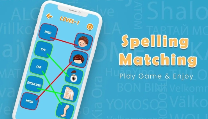 Kids Spelling Matching Game