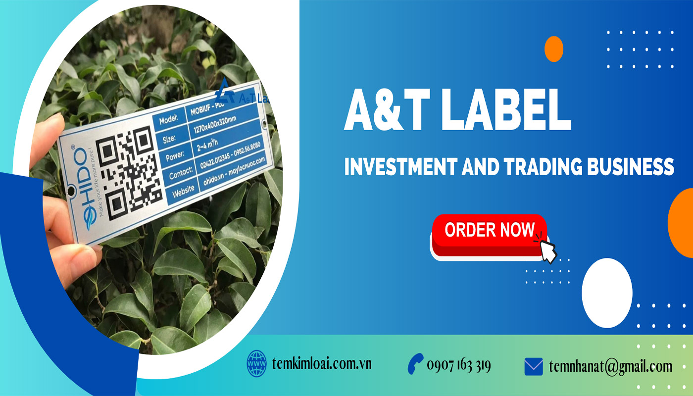 Tem kim loại giá rẻ A&T Label