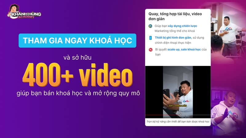 khóa học bán khóa học tại Khánh Hùng Academy